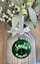 Load image into Gallery viewer, Santa Cam| Christmas Babule | Glitter| Gift | Christmas Ornament | Decoration | 80mm| Santa Camera