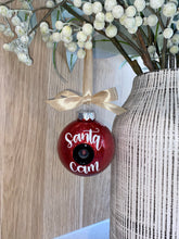 Load image into Gallery viewer, Santa Cam| Christmas Babule | Glitter| Gift | Christmas Ornament | Decoration | 80mm| Santa Camera