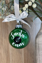 Load image into Gallery viewer, Santa Cam| Christmas Babule | Glitter| Gift | Christmas Ornament | Decoration | 80mm| Santa Camera