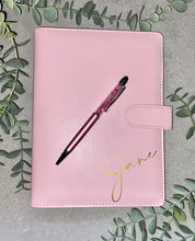 Load image into Gallery viewer, Personalised Budget Binder| Diary| A5 Binder| Money budgeting system| Money Envelopes| Budget Planner| Planner with Pen| Stationary