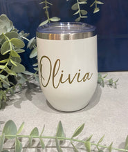 Load image into Gallery viewer, Personalised insulated tumbler| Stainless steel| Wine tumbler| Coffee travel mug| Customised tumbler| Gift| Teacher| Bridesmaid| Mother's Day