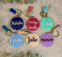 Load image into Gallery viewer, Personalized Acrylic Keychain | Key Ring | Bag Tag | Custom Keychain | Personalized Gift |