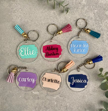 Load image into Gallery viewer, Personalized Acrylic Keychain | Key Ring | Bag Tag | Custom Keychain | Personalized Gift |