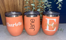 Load image into Gallery viewer, Personalised insulated tumbler| Stainless steel| Wine tumbler| Coffee travel mug| Customised tumbler| Gift| Teacher| Bridesmaid| Mother&#39;s Day
