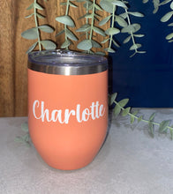 Load image into Gallery viewer, Personalised insulated tumbler| Stainless steel| Wine tumbler| Coffee travel mug| Customised tumbler| Gift| Teacher| Bridesmaid| Mother&#39;s Day
