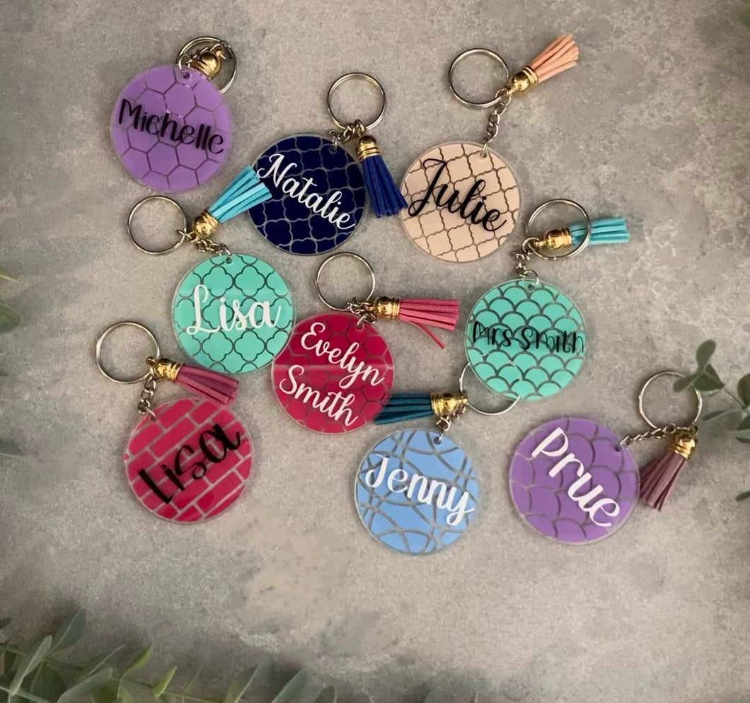 Personalized Acrylic Keychain | Key Ring | Bag Tag | Custom Keychain | Personalized Gift |