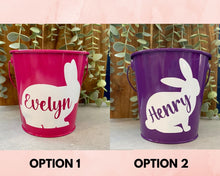 Load image into Gallery viewer, Personalised Easter Bucket| Easter Basket| Easter| Easter Egg Hunt| Metal Bucket
