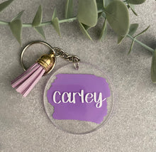 Load image into Gallery viewer, Personalized Acrylic Keychain | Key Ring | Bag Tag | Custom Keychain | Personalized Gift |
