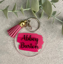 Load image into Gallery viewer, Personalized Acrylic Keychain | Key Ring | Bag Tag | Custom Keychain | Personalized Gift |
